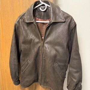 Women’s COACH Brown Leather Bomber Jacket